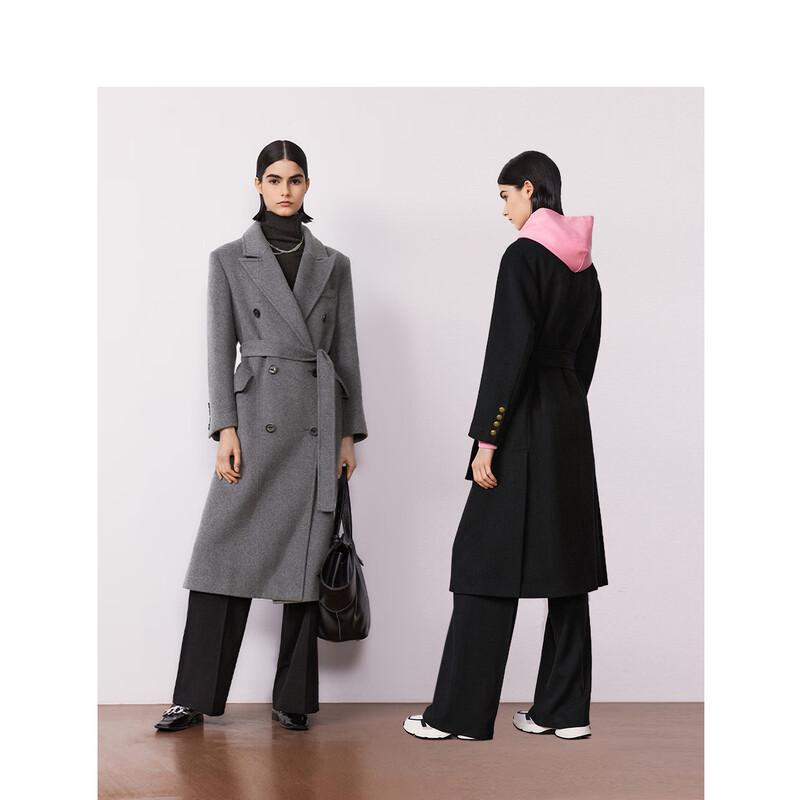 Langzi Women's Wool Blend Trench Coat