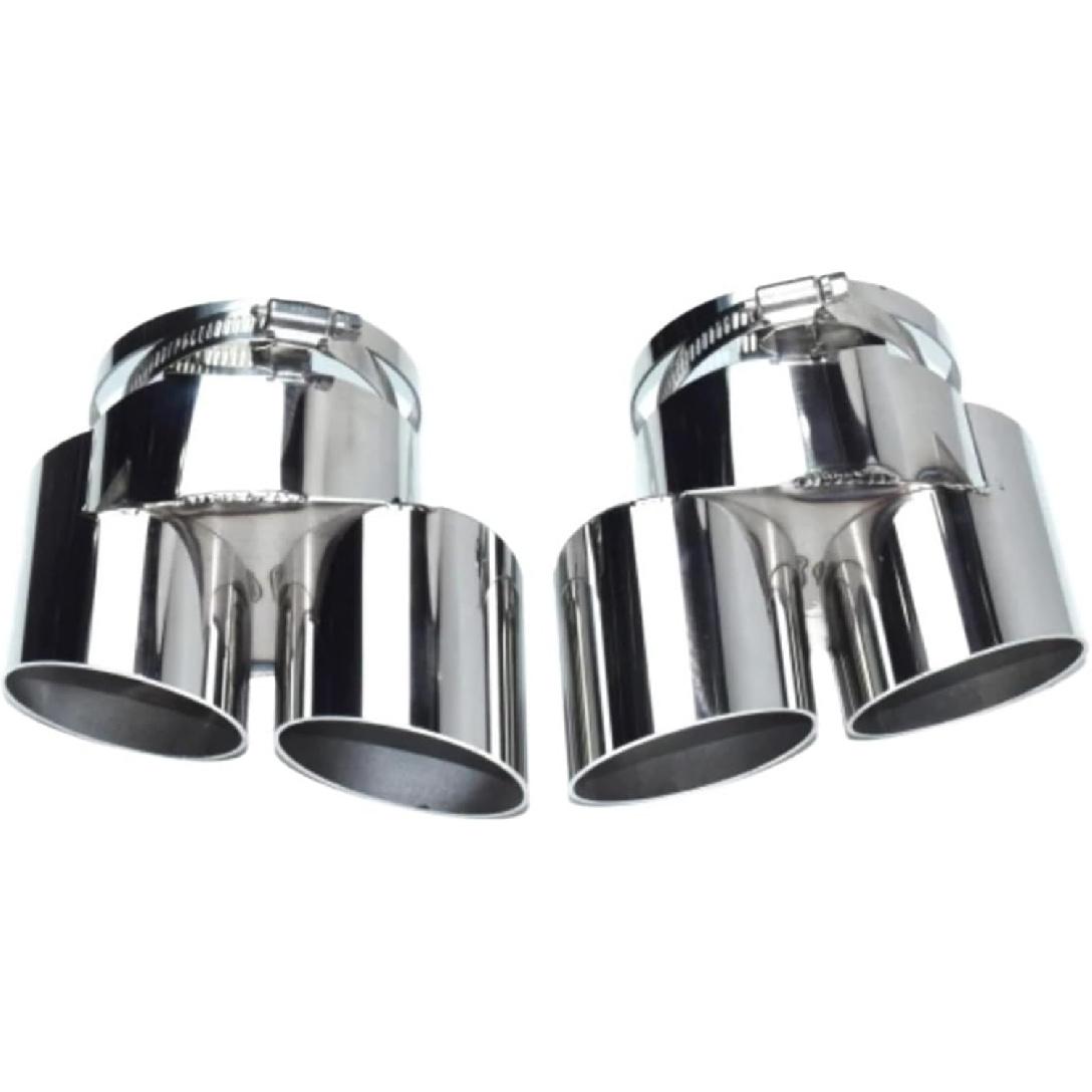 Compatible With 2020-2025 BMW X5 X6 X7 Muffler G05 G06 G07 Tailpipe Upgrade M60i Exhaust Tip Tip Nozzle Stainless Steel Exhaust Head(Silver) серебряный