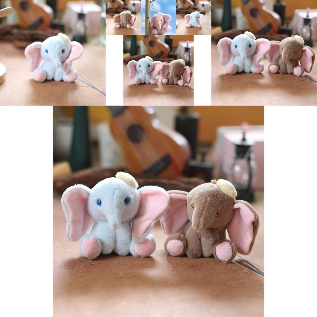 Adorable Lindo Llavero Juguete de Elefante de Peluche Suave Relleno Colgante para Bolso Muñeca