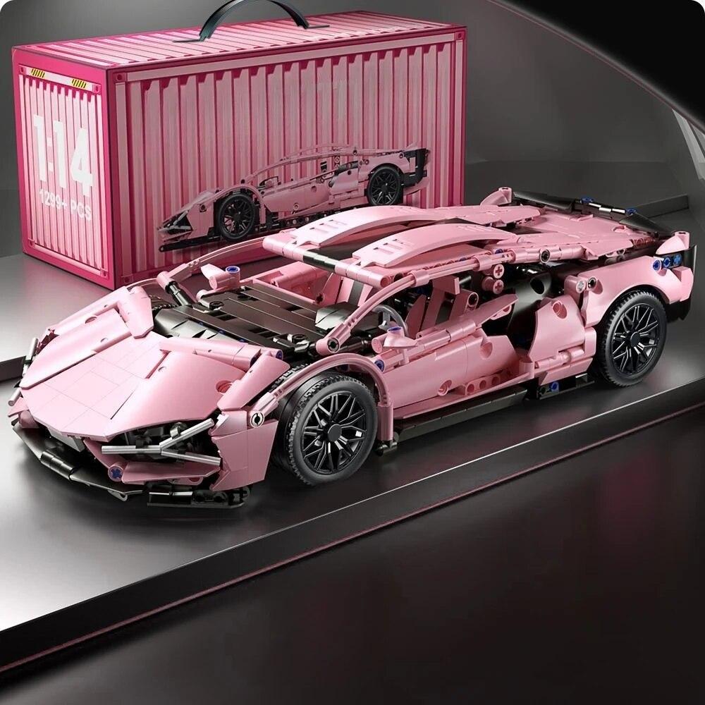 Technisches Rennsportauto 1280PCS Modellbausteine Stadt Mechanisches Geschwindigkeitsfahrzeug Supersportwagen Ziegel Puzzle Spielzeug Kinder Erwachsene Geschenk