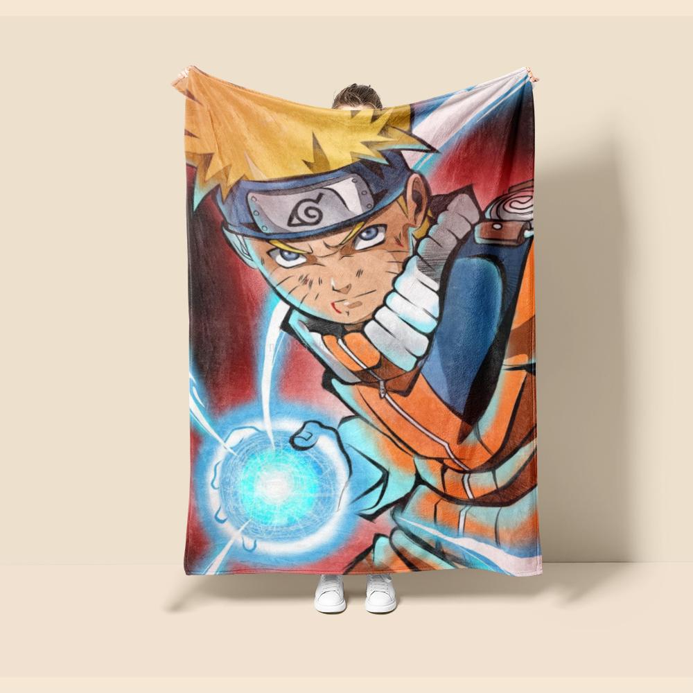 Flannel Blanket Naruto Cartoon Super Soft Blankt for Travel Couch Sofa Picnic Bed Flannel Blanket Birthday Gift