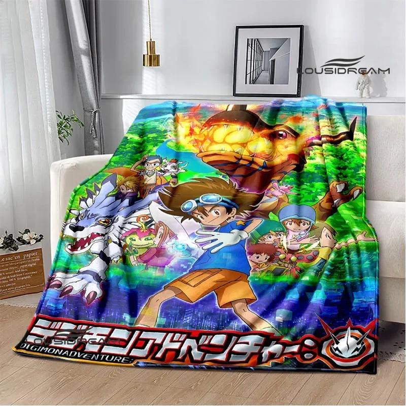 Digimon Cartoon Printed Blanket Flannel Warm Blankets Soft and Comfortable Blanket Bed Linings Cubre Cama Birthday Gift