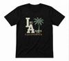 Los Angeles California Palm Tree West Coast Travel Unisex Black T-shirt