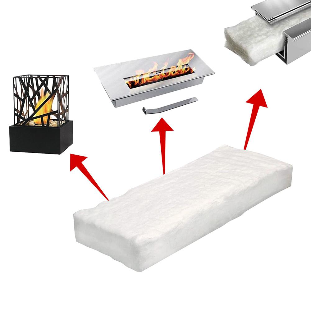 1Pcs White Sponge For Fireplace Ovens And Gel Burner Calcium-Magnesium-Silicate Fibres Firplace Firebox Safety Fire Sponge