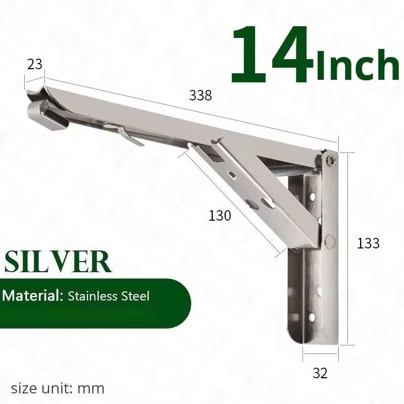 

2Pcs Folding Shelf Bracket 90° Self-Locking Hinge Wall Mounted Floating Table Foldable Support 2pcs