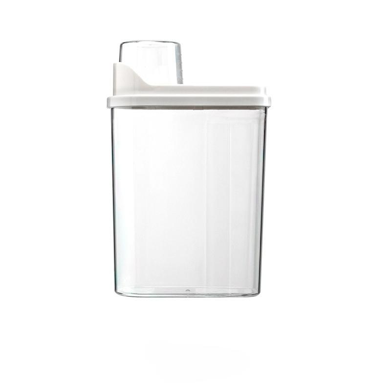 

2.5L Transparent Double Layer Sealed Moisture-proof Pet Snack Jar Food Storage Bucket Dog Food Bucket Cat Food Bucket білий