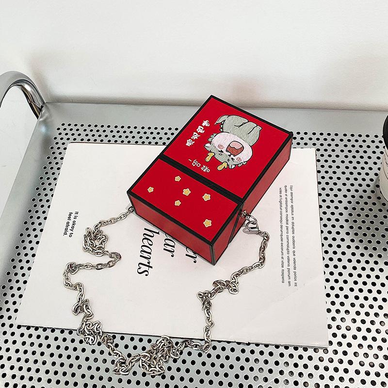 

Мультяшна квадратна сумка 2024 зима нова сумка жіноча мода проста сумка через плече повсякденна мила сумка-месенджер