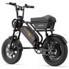 Electric Bicycle Urlife T16 500W Motor 16" Fat Tire Fully Suspended Adult Electric Bike 48V 13Ah Dual Disc Brakes 7 Speed Max Load 120Kg