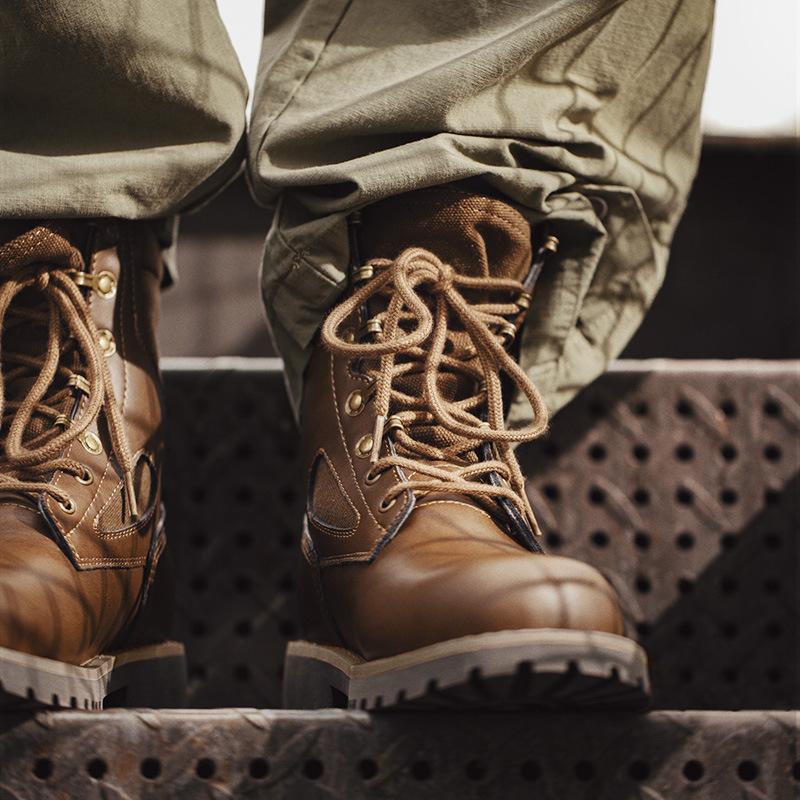 

Новые весенние и осенние мужские ботинки martin, нескользящие, износостойкие, повседневные мужские ботинки с высоким берцем