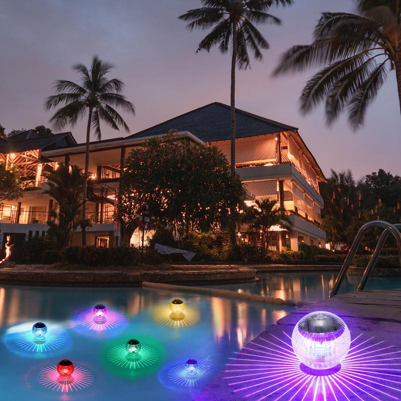 Led Solar Floating Lamp Swimming Pool Ball Solar Panel Powered Pond Drift Waterproof Glow Show Disco Color Changing light