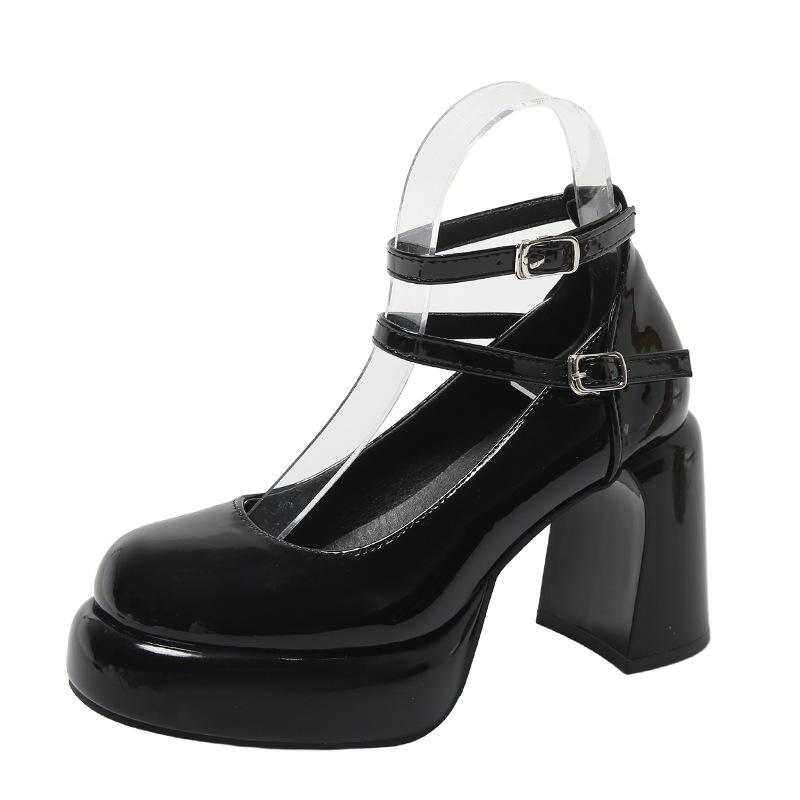 Jarné Lodičky Mary Janes Topánky Dámske Nízke Elegantné Spoločenské Topánky Módne Lodičky Párty Nové Zapatos Značka Dámske Hrubé 40 čierna