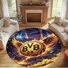 Borussia DortmundBVB Print Round Rug, Washable Floor Carpet, For Entryway Dorm Laundry Room Office Study, Home Decor Birthday Christmas Gift