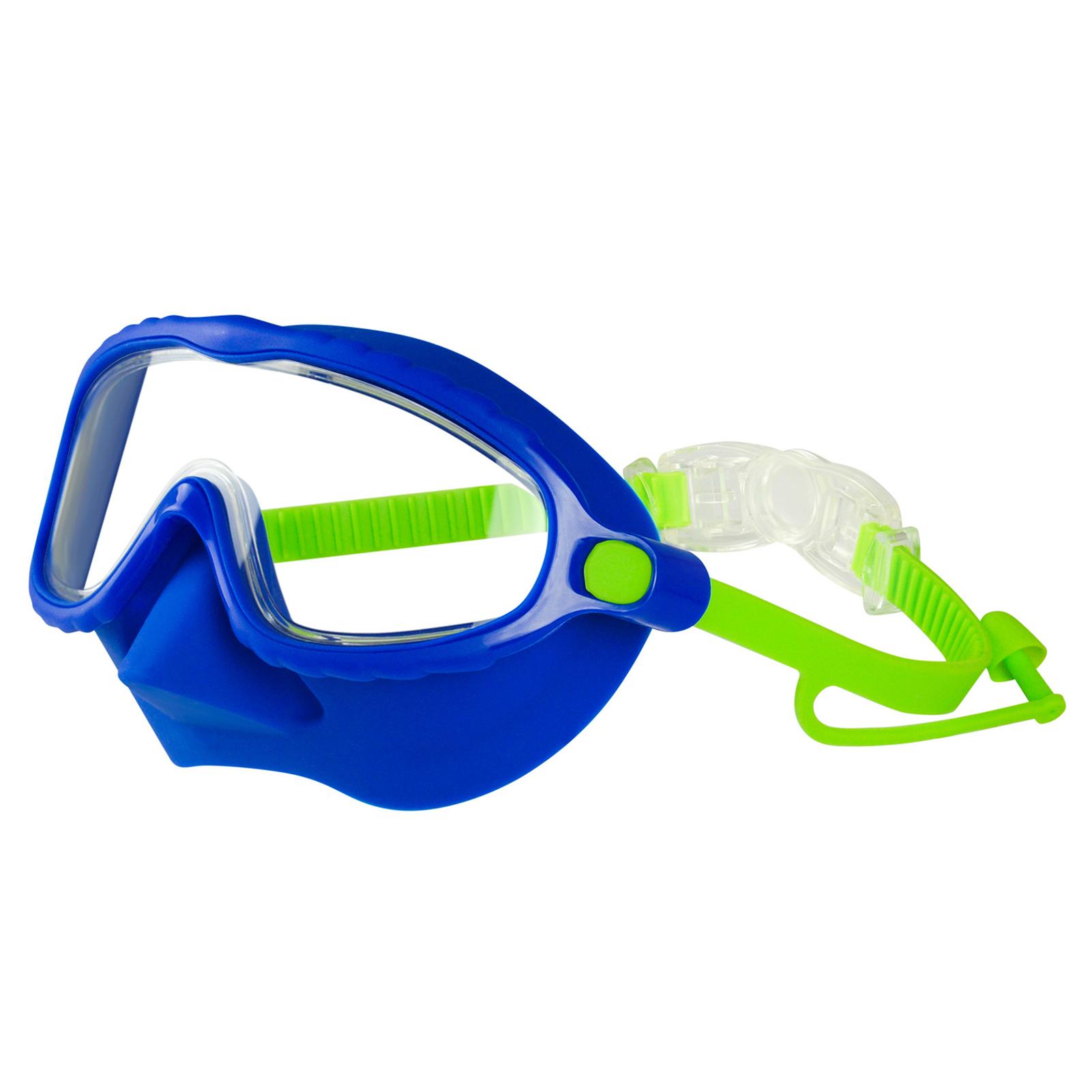 

Детские очки для плавания, очки для плавания, очки для дайвинга с носовой перегородкой, маска для плавания с защитой от запотевания для летних водных развлечений синий