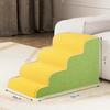 3/4/5  Puppy Stairs Foam Pet Secure Stairs Ramps Non-Slip Ladder Dogs Pets Protect Older Dogs Pet with Joint Pain Sofa Bed Ladde