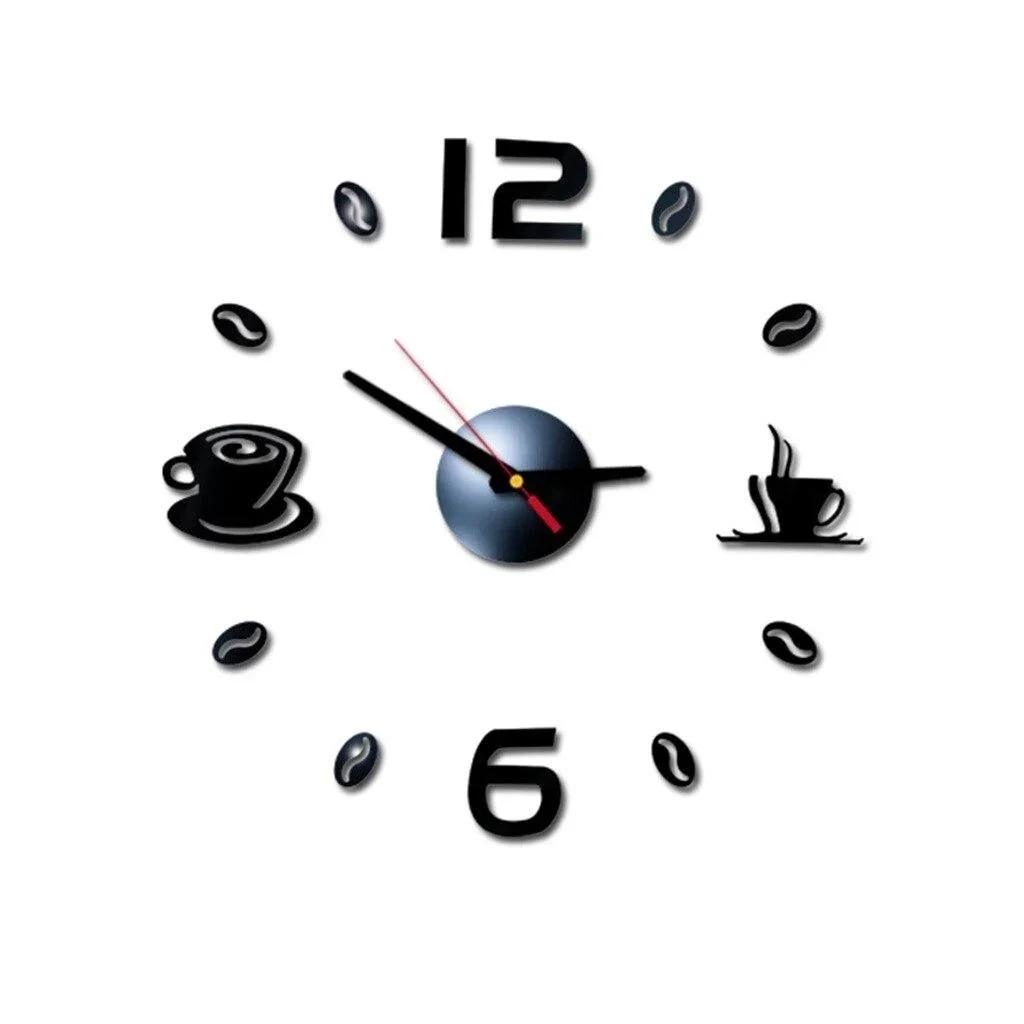 

Digital Wall Clock Sticker Modern Design DIY Kitchen Living Room Home Decor Diy Quartz Needle чорний