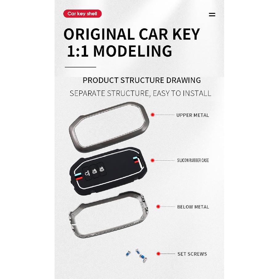 SANRILY Luminous 7 Button Key Fob Cover Fit for Kia EV6 GT K5 Sorento 2023 2022 Carnival Seven MQ4 Sportage NIRO Key Keyless Full Protection Key Case