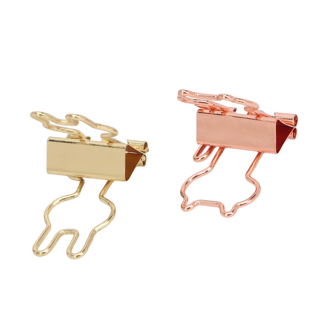 100pcs Binder Clips Strong Clamping Force Rust Resistant Metal Rabbit Binder Clips Cat Binder Clips for Office