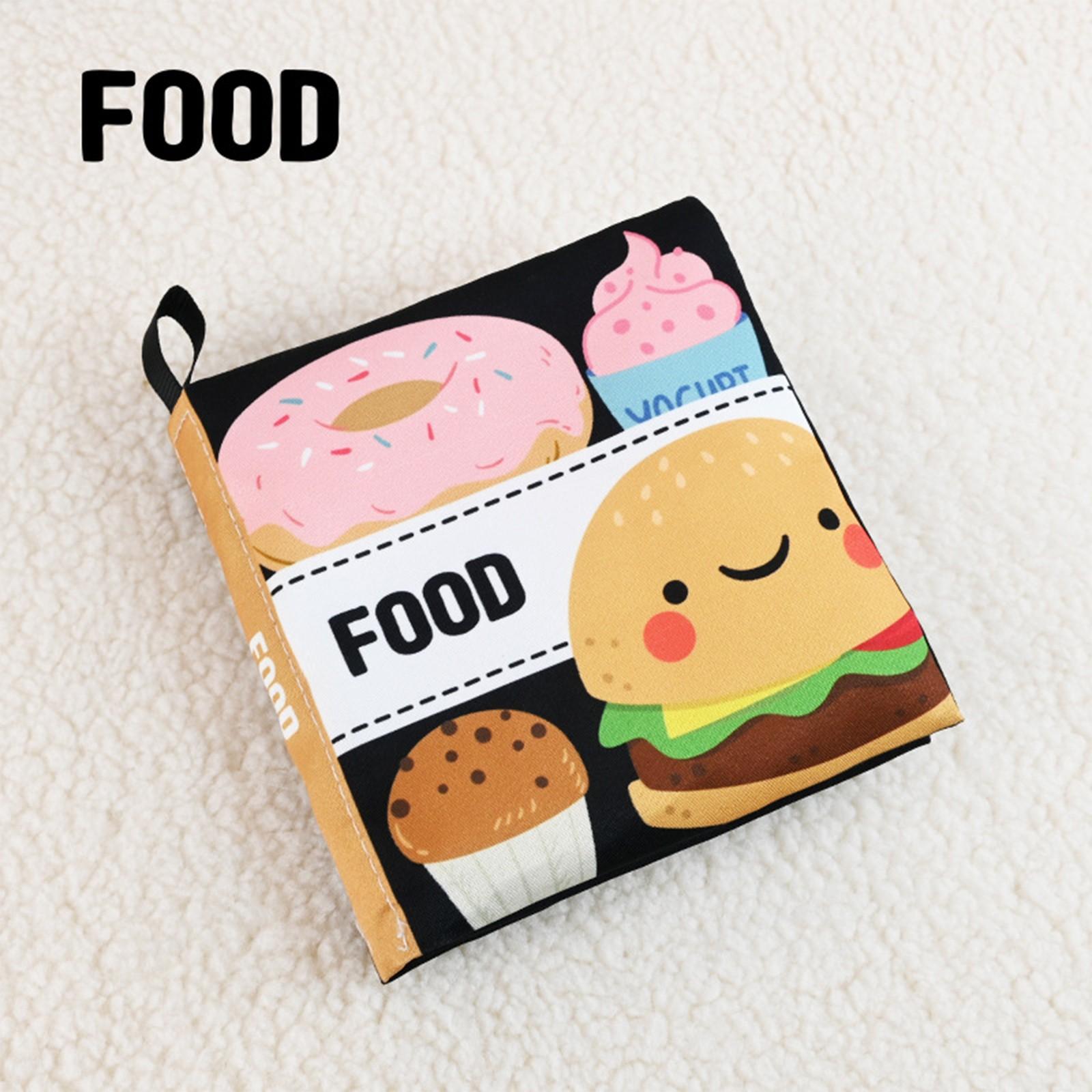 

Дитяча розвиваюча тканинна книжка, Дитяча тактильна тканинна м яка книжка, Не рветься, не псується, Миється, Тканинна книжка, Подарунки для хлопчиків та дівчаток, Новонароджених немовлят One Size