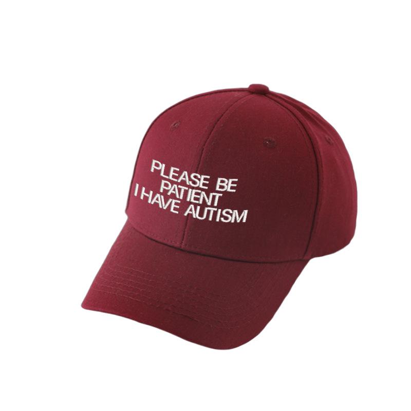 Men s Korean Style Embroidered Letter Baseball Cap - Trendy, Sun Protection for Spring and Summer вино красного
