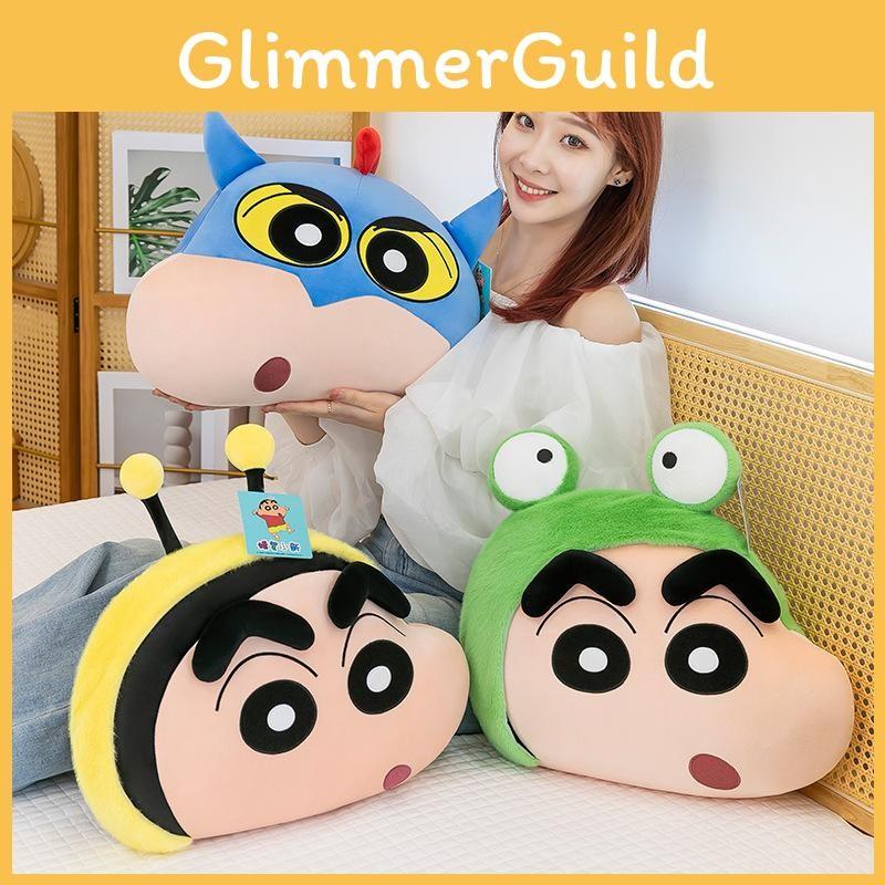 Plush Shinchan Crayon Toy Head Shaped Pillow Cartoon Doll Sofa Gift Cushion