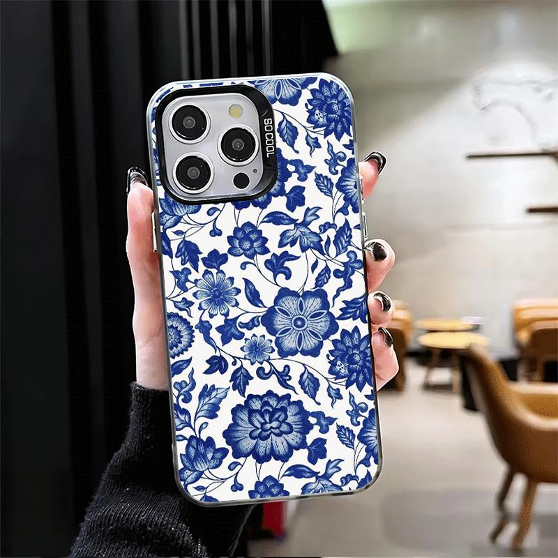 Blue And White Porcelain Pattern Shockproof Phone Case for iPhone 17 Air 16 16E 15 Pro Max 14 Plus 13 Mini 12 Back Cover Anti Fa