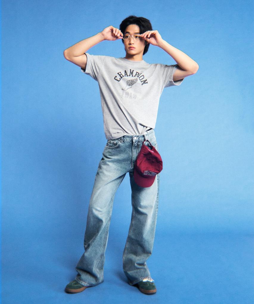 CHAMPION Heritage Wingfoot T-Shirt Grey
