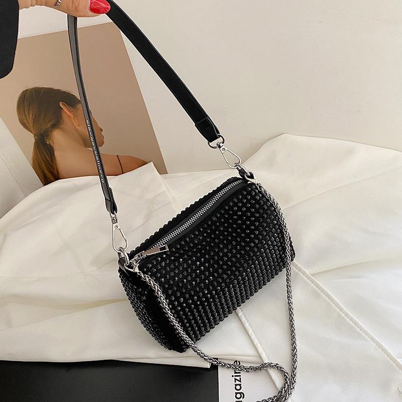 Luxury Bright Rhinestone Shoulder Bag Ins Style Crossbody Bag Fashionable Versatile Handbag Armpit Bags For Women Girls Gift