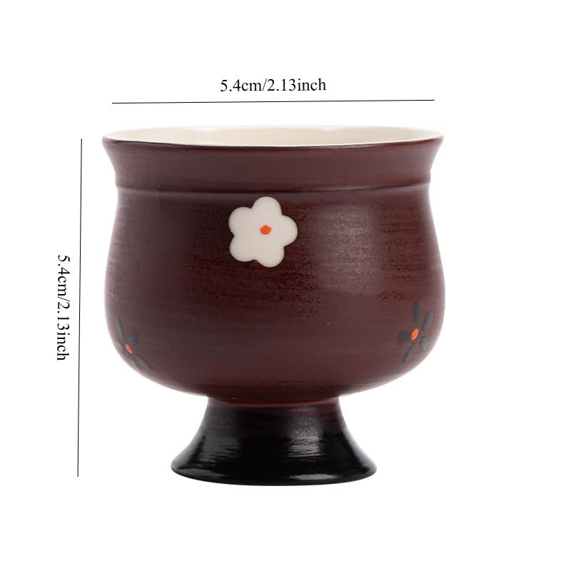 Handgezeichnete Gänseblümchen-Teetasse, Keramik-Teeset, Gästetasse, Gastgebertasse, Teeverkostungstasse, Dufttasse, Kung-Fu-Teeset