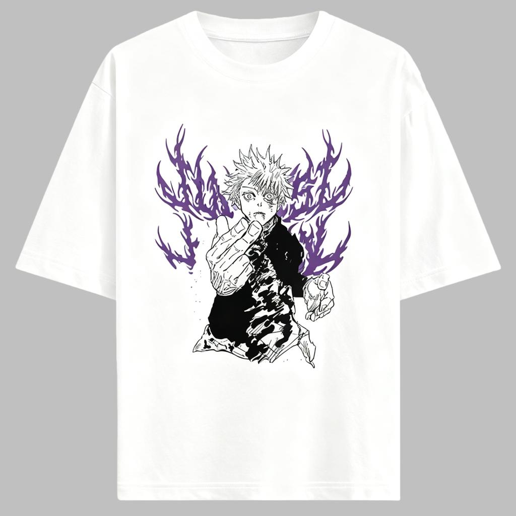 Jujutsu Kaisen Anime Ryomen Sukuna Printing Cotton Tshirt Men and Women Harajuku Fashion Loose Summer Anime Peripheral Clothing