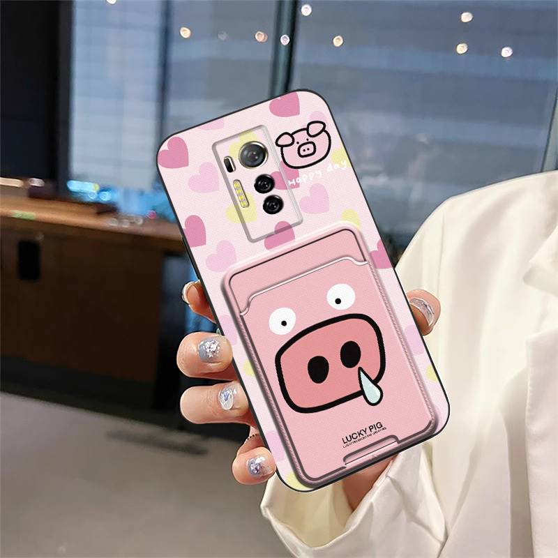 Fashion Design Anti-knock Phone Case For Tecno Phantom X/AC8 Graffiti Back Cover Silicone Durable Cartoon Card bag Cover