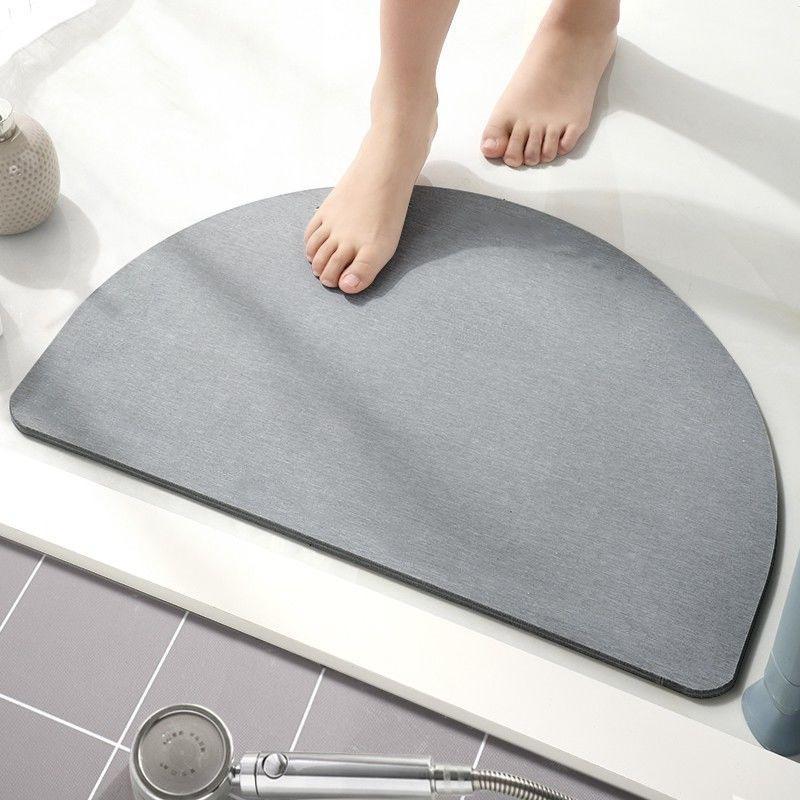 Diatom mud suction toilet quick drying floor mat non-slip foot mat toilet bath mat