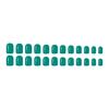 24Pcs Short Fake Nails In Solid Green With Glossy Finish For Daily Use
