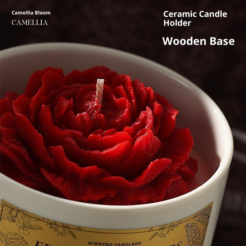 Camellia Scented Candle Premium Sense Bedroom Lasting Fragrance Ornament