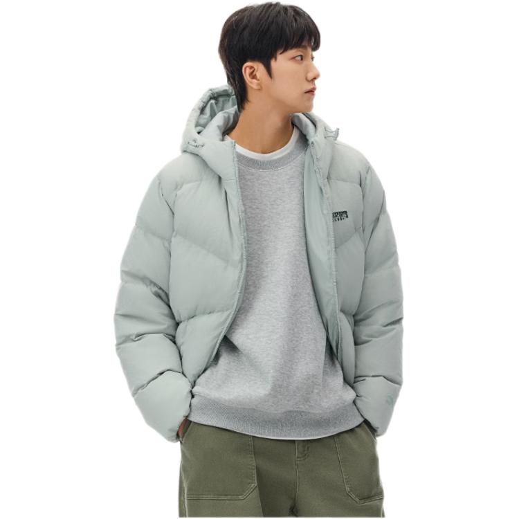 Anta Training Series Colorful Down Jacket Sports Retro Waterproof Men Jacket Forest-Mist-Green 152548919N-4