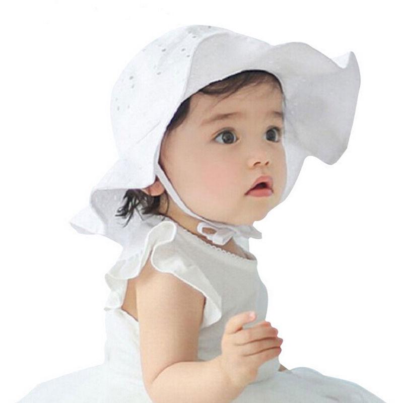 Citgeett Toddler Kids Hat baby Girl Solid White Pink Cap Summer Outdoor Baby Hat Sun Hat Beach SS