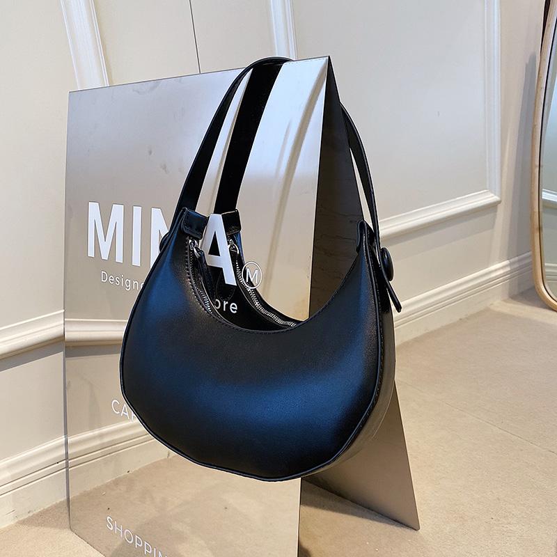 Women's new trendy shoulder bag, armpit bag, mthly tooth bag, solid color handbag, fashiable versatile bag