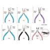 1pc Small Pliers Diagonal Round Bent Needle Nose Pliers Non-slip Handle Jewelry Repair Making Handcraft Beading Cutter Pliers