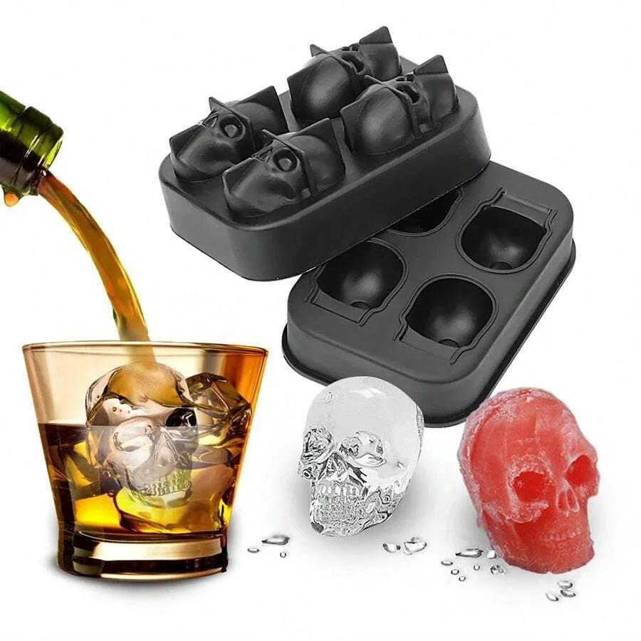 Silikone Isbakker Til Fryser 4/6 Runde Isbold Forme Med Tragte Genanvendelige Bpa Fri Stor Størrelse Isforme 3D