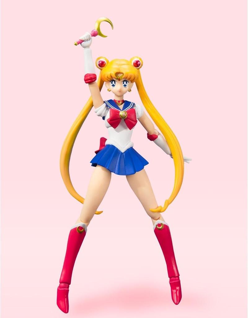 Güzel Koruyucu Sailor Moon Sailor Moon Rengi Yaklaşık 140mm PVC ABS Boyalı Hareketli Figür S.H.Figuarts -Animasyon Sürümü- (Yeniden Satış Sürümü) &