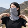 Outdoor Face Guard, Ice Silk Sunscreen Cover for Face Neck And Clavicle, Elastic Ear Loop Eye Corner Sun Shield for Outdoor Summer Use