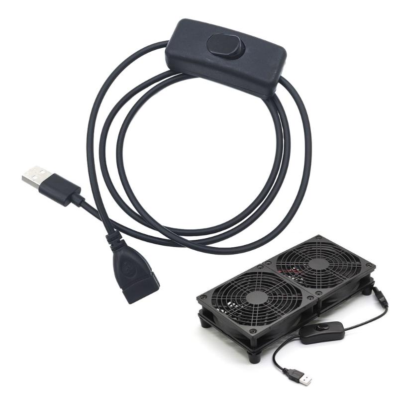 Large Power 2A USB Male to Female Connector Short Cable Manual Switches Operate Travel Friendly Designs for Electronics