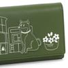 Motomachi Dog Long Wallet PH0802 Khaki 33334 [Kitamura] (Shiba Inu) [Green]
