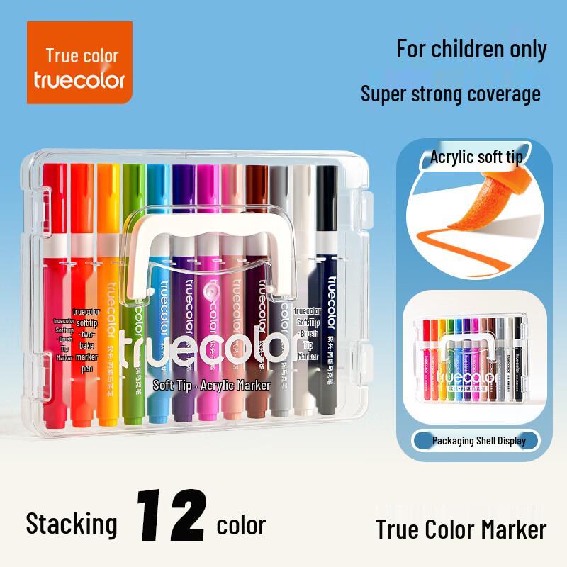 TRUECOLOR Washable Acrylic Marker Pen Set