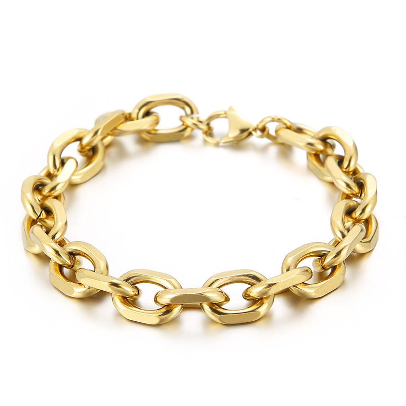 4mm 5mm 6mm 10mm O-Chain Simple Fashion Men's Stainless Steel Bracelet Custom