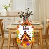 Friendsgiving Table Runner Thanksgiving Table Runner Pumpkin Maple LeavesTurkey Tablecover for Thanksgiving Friendsgiving Party Decorations 73x14inch