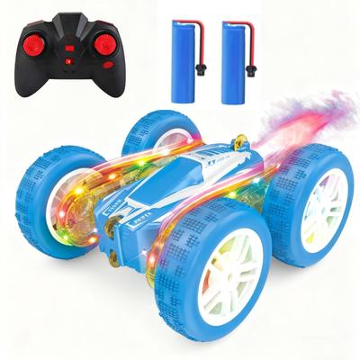 Stunt Car for RC Car with 4Ghz Wireless Water LED Gift Radio-controlled Kids, Off-road 360-degree Rotation, Double-sided Driving, Four-wheel Drive,
