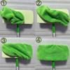 1-8PCS Thickened Elastic Band Flat Mop Cloth Coral Fleece/Microfiber/Chenille Replacement Rotary Mop Cleaning Pad for Bathroom