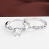 Zirconia Knotted Twist Ring Set: Exquisite Two-Piece Jewelry for Women