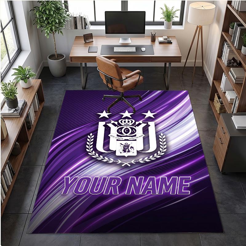 Crystal Velvet Rug Anderlecht FC Print Custom Name Text Floor Mat Home Decor