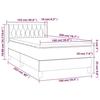3130489 vidaXL Divan Bed with Mattress Light Grey 100x200cm Fabric